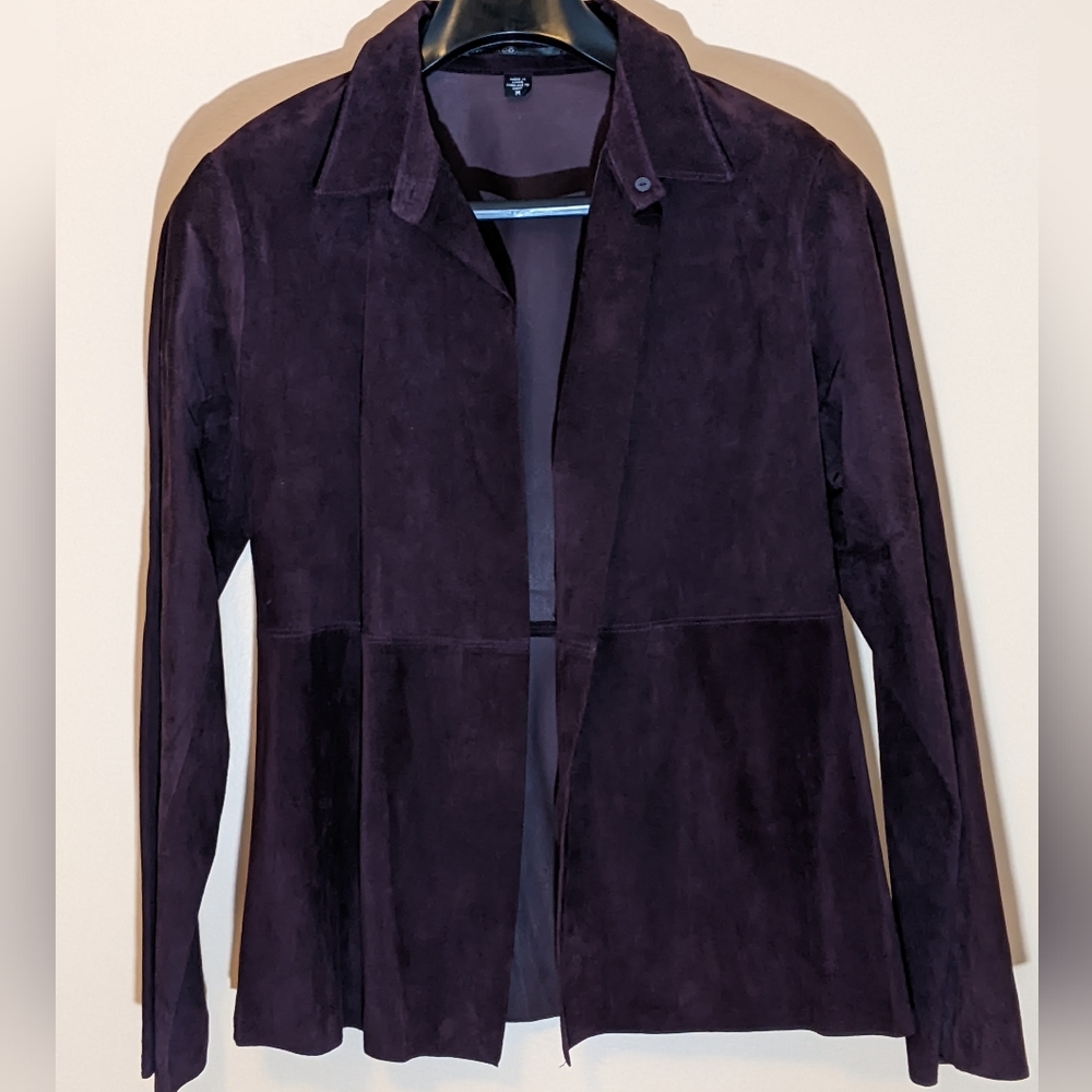 Isda & Co| Purplish Brown Thin Leather Jacket